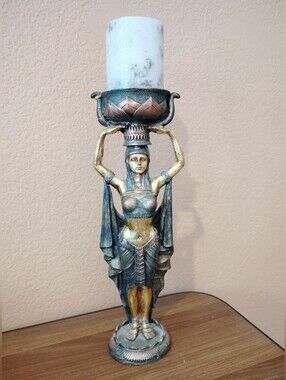 Egyptian Princess Figurine Candle Holder
